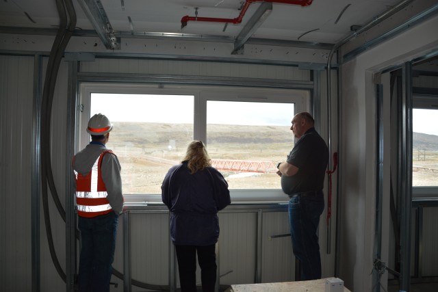 Project Manager, Stella Marco reviewing the construction work