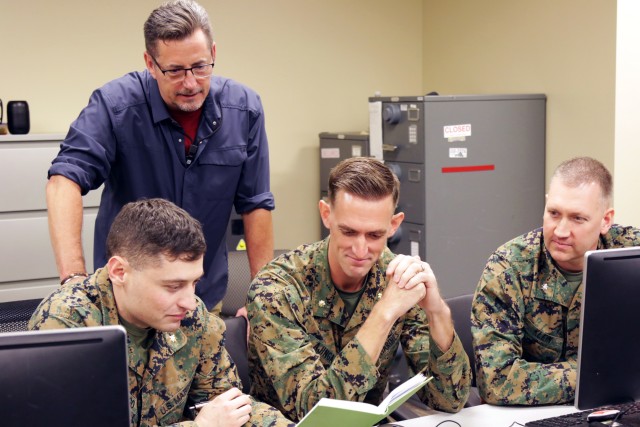 Marines conduct space system training
