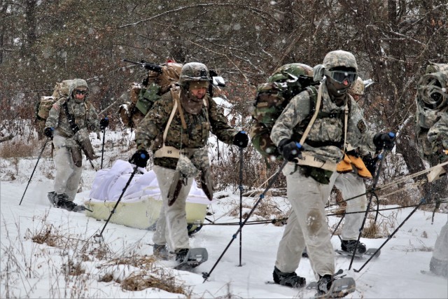 Snowshoeing among critical skills practiced, learned by students in CWOC at Fort McCoy