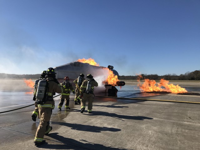 Lawson Army Airfield aircraft fire training