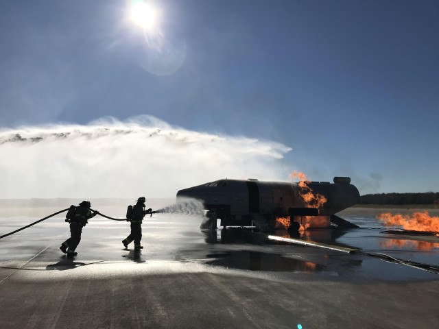 Lawson Army Airfield aircraft fire training