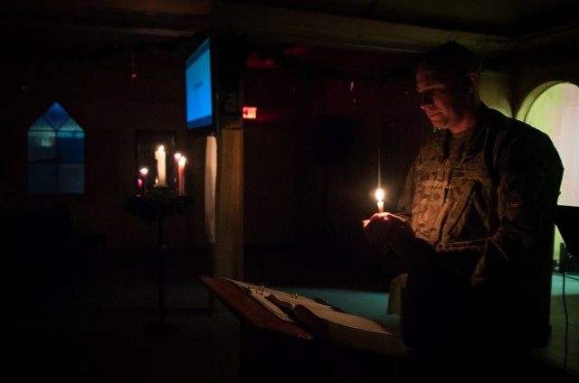 Deployed Service Members Celebrate Christmas Eve on Kandahar Airfield