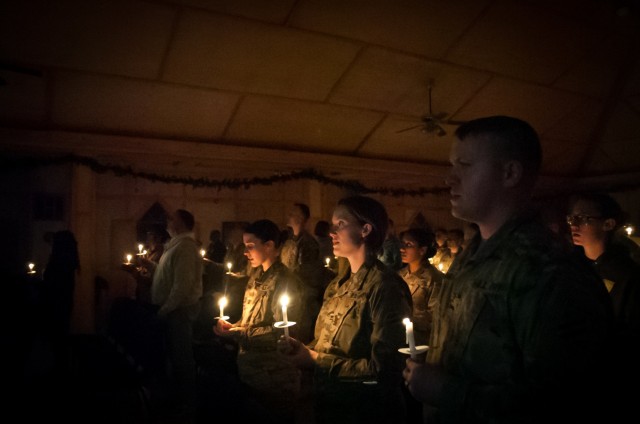 Deployed Service Members Celebrate Christmas Eve on Kandahar Airfield