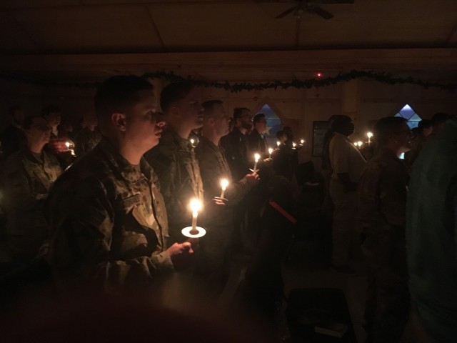 Deployed Service Members Celebrate Christmas Eve on Kandahar Airfield
