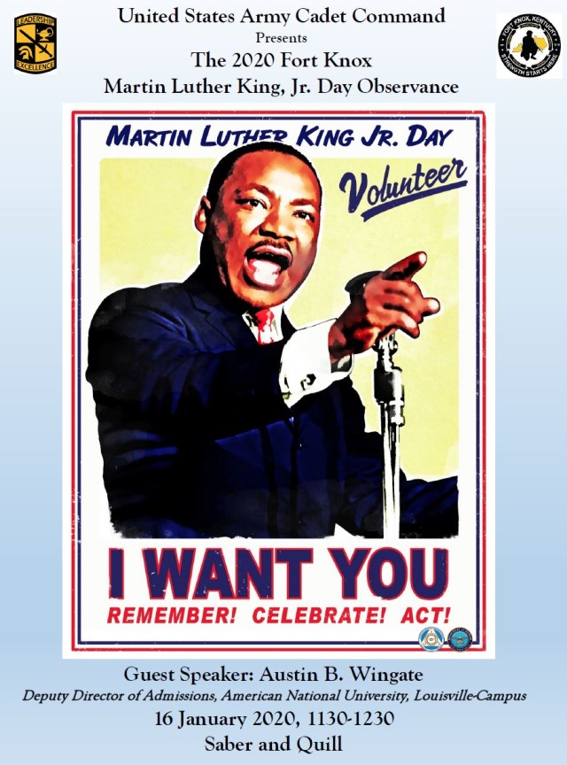 Fort Knox celebrates MLK day with speaker, blues singer and last-meal food samplings