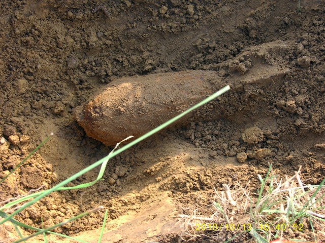 USACE Savannah District FUDS cleanup 81mm shell