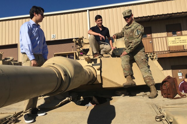 Texas college students explore government job options with equipment testing unit