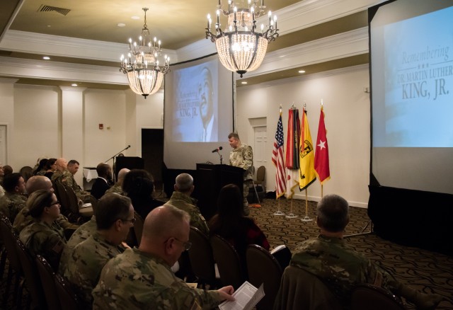 Deputy Commanding General Antonio V. Munera at Martin Luther King, Jr. Day Observance