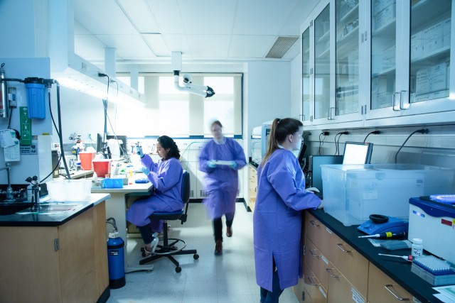 Medical Personnel working in a research lab