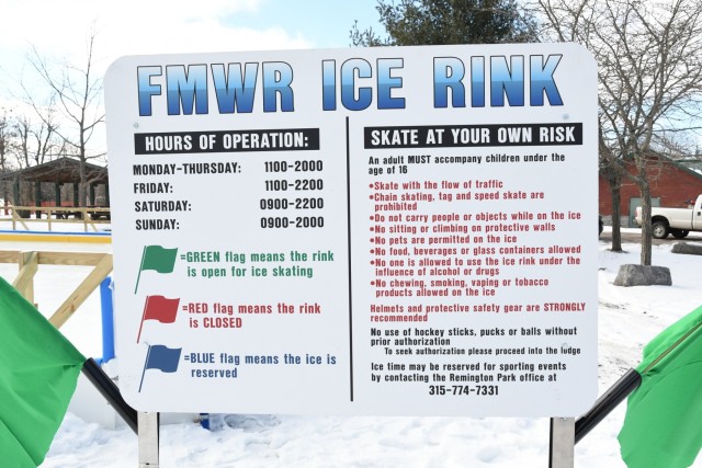 Fort Drum FMWR opens new ice rink for recreational skating