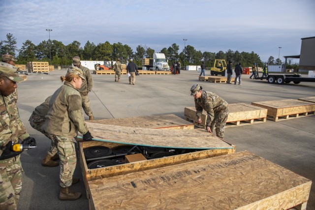 Trucks deliver ACFT gear to Fort Benning, helping troops prep for new fitness test