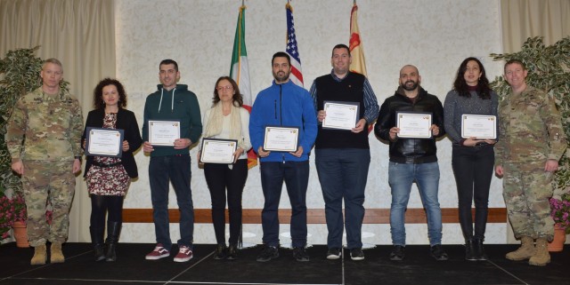 USAG Italy professionals recognized for completing first Developmental Assignment Program