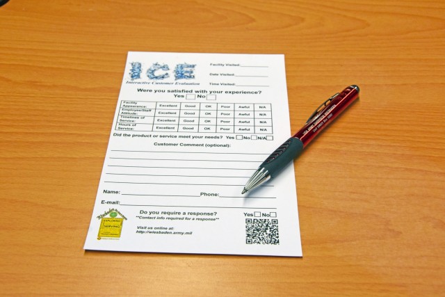 ICE comments help garrison provide better services