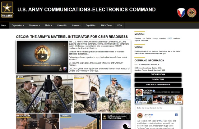 new CECOM website