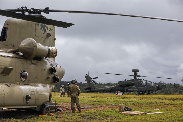 Aviation Brigade practices