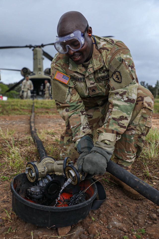 Aviation Brigade practices