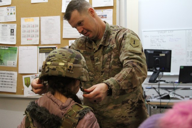 1st Infantry Division Forward hosts local children to visit base, meet Soldiers