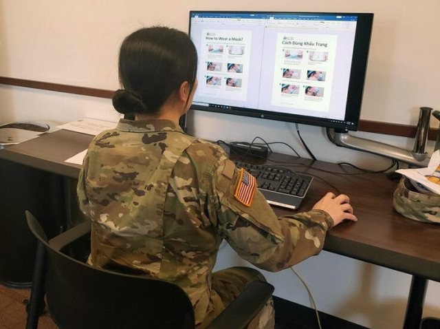 Washington Guard unit translates coronavirus safety message