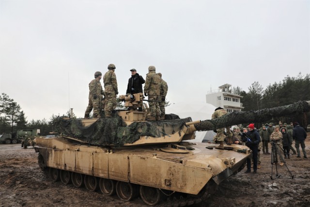 U.S. Ambassador to Lithuania Visits 1-9 CAV's Combined Arms Live Fire Exercise