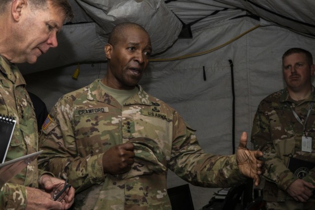 Crawford with Soldiers
