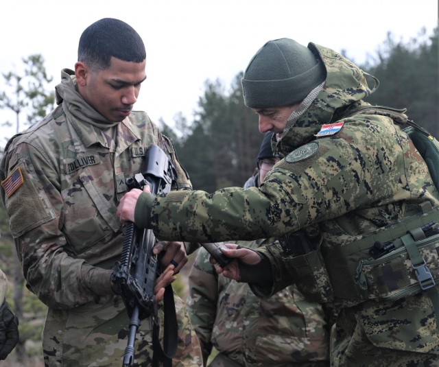 1st Battalion, 9th Cavalry Regiment trains with Croatia during CALFEX