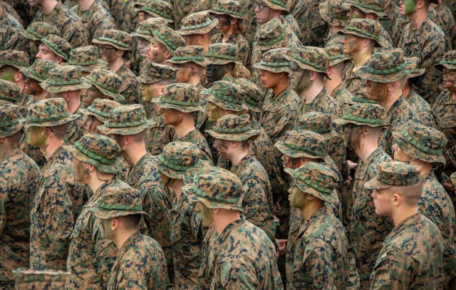 Marine take part in Battle Skills Test at Presidio of Monterey