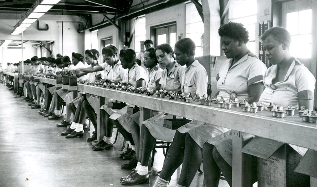 African-American and white soldiers during World War II