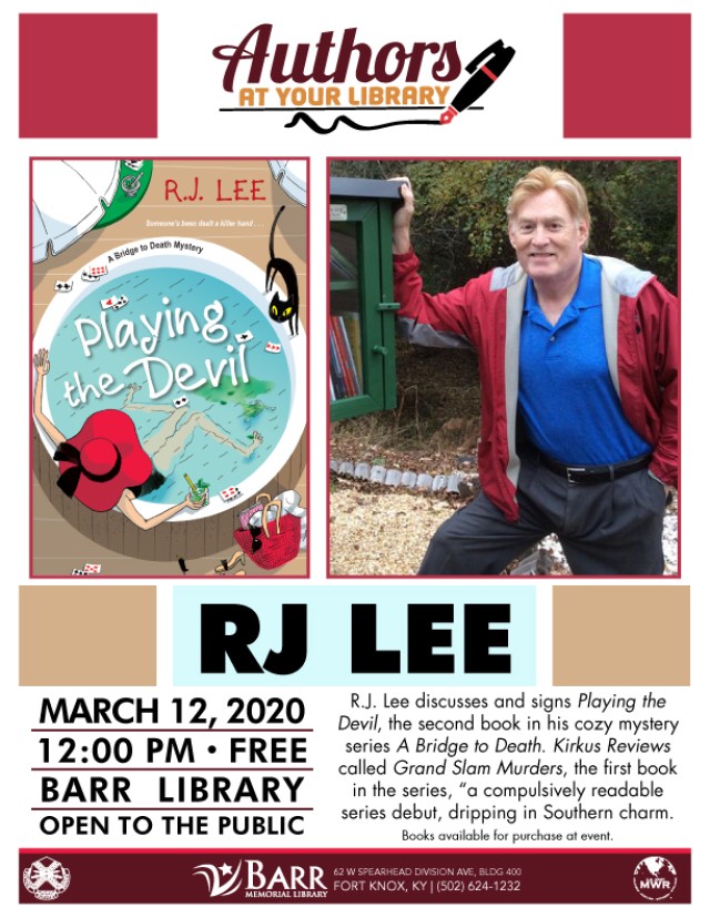 Author RJ Lee to sign copies of newest book &#39;Playing the Devil&#39; at Barr library March 12