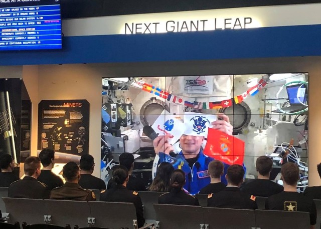 Future service members sworn in by astronaut