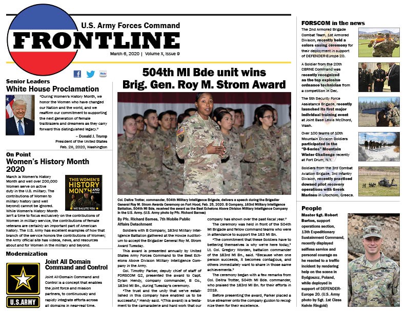 FORSCOM FRONTLINE | Article | The United States Army