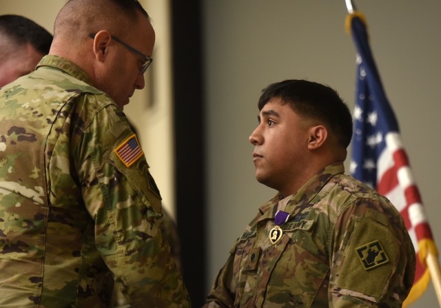 Two 19th Engineer Battalion Soldiers earn Purple Heart medals at Fort Knox ceremony