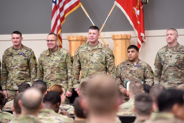 Two 19th Engineer Battalion Soldiers earn Purple Heart medals at Fort Knox ceremony