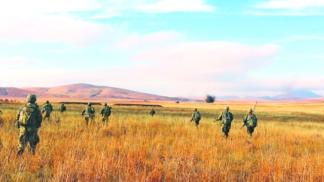 Field Artillery Basic Officer Leader Course students conduct a walk-through of the impact zone during a fire support coordination exercise (FSCX) Jan. 17, 2019, at Fort Sill, Okla. The walk-through was a new addition to the exercise. The FSCX was...