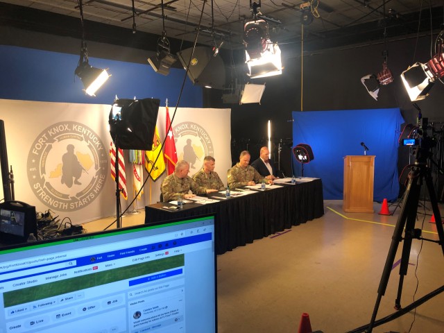 Fort Knox leaders conduct Facebook Live town hall to inform community about coronavirus