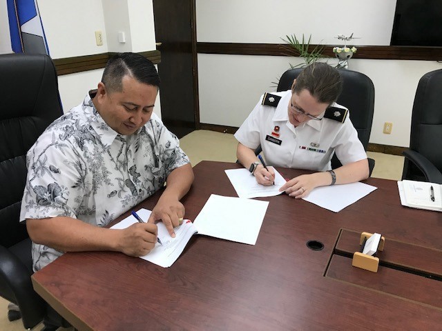 USACE, CNMI sign agreement for Saipan Beach Road Coastal Storm Damage Reduction study