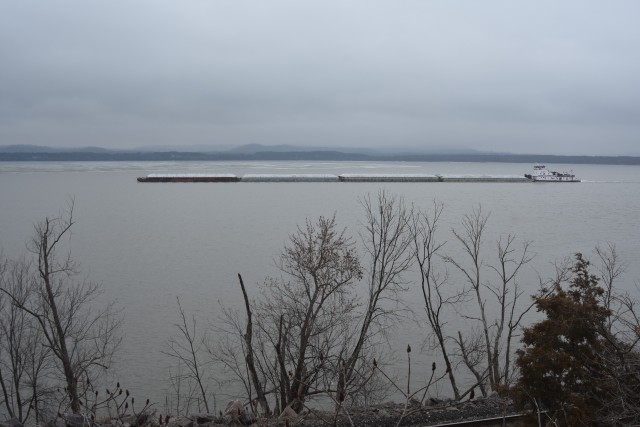 The Motor Vessel Miss Doris pushes 12 barges up the Upper Mississippi River in Wabasha, Minnesota, March 18. The tow is the first vessel of the 2020 navigation season to reach Lake Pepin.
...