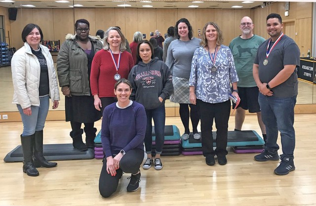 Photo courtesy of Wiesbaden Sports and Fitness
Participants pose for a group photo after successfully completing the Biggest Loser Challenge.