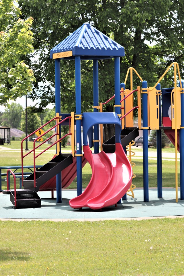 A playground area is shown June 19, 2019, at the South Post Family Housing area at Fort McCoy, Wis. It's one of several playground areas open to housing residents at Fort McCoy. (U.S. Army Photo by Scott T. Sturkol, Public Affairs Office, Fort...