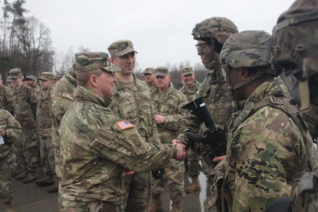 U.S. Soldiers, assigned to the Regimental Engineer Squadron, 2d Cavalry Regiment, win the regimental Best Sustainer Competition in Vilseck, Germany, March 10, 2020.  The event was the inaugural iteration of the newly created competition, which featured logistics Soldiers from across the regiment. (U.S. Army photo by 1st Lt. Connor Coombes)