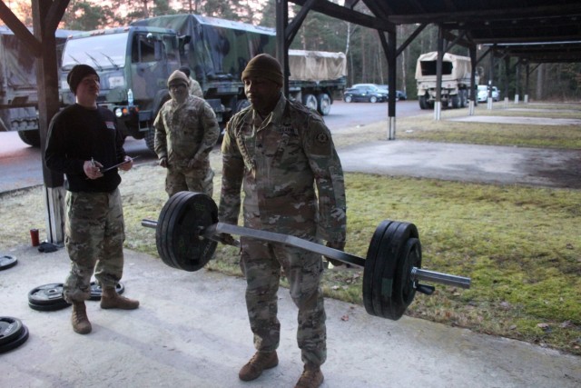 U.S. Soldiers, assigned to the 2d Cavalry Regiment, compete in the regimental Best Sustainer Competition in Vilseck, Germany, March 10, 2020. The Soldiers planned, resourced and hosted the inaugural iteration of this competition, in which logistical troops from across the regiment participated. (U.S. Army photo by 1st Lt. Connor Coombes)