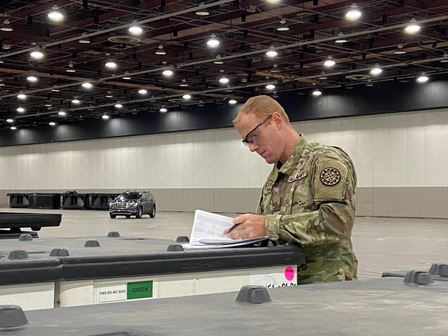 Michigan National Guard helps set up FEMA medical station