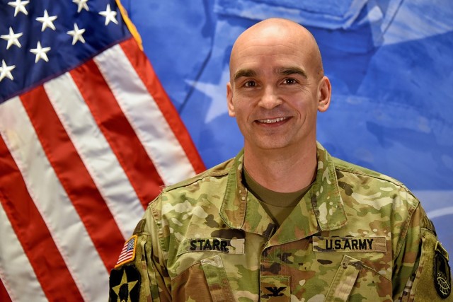 Col. William Starr serves as the Commandant for the Space and Missile Defense Center of Excellence, U.S. Army Space and Missile Defense Command. In this new position, Starr is responsible for oversight and integration of the Army Space Personnel Development Office, the personnel proponent for the Army’s Functional Area 40, and the Space and Missile Defense School. (U.S. Army photo by Carrie David Campbell)
