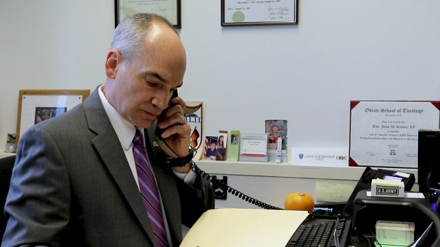 Dr. John Kaiser, coordinator and counselor, Employee Assistance Program, works as the community readiness and resilience integrator as well as the health promotion officer at U.S. Army Garrison Wiesbaden in Germany Mar. 19, 2020. Through the EAP,...