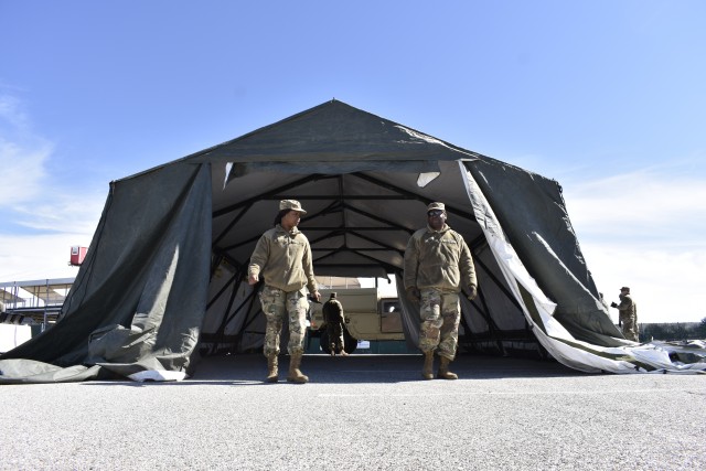 Maryland Guard sets stakes at Pimlico COVID-19 testing site