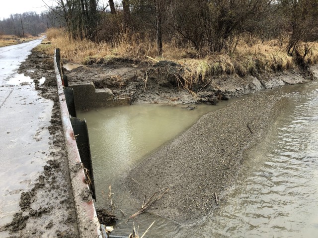Water flow in the restored Stanford Run stream channel at the U.S. Army Corps of Engineers Buffalo District's Stanford Run ecosystem restoration project at the Cuyahoga Valley National Park in Summit County, Ohio, Jan. 10, 2020. 
...