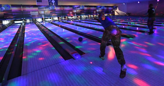 Brig. Gen. Milford “Beags” Beagle Jr., Fort Jackson commander, bowls during a unit competition Feb. 21 as part of the kick off of the Army Emergency Relief’s annual funding campaign. The campaign officially begins on March 1 and ends May 15.