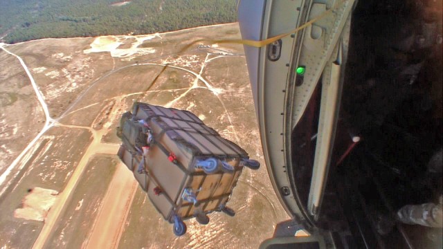 82nd Airborne Division conducts new wheeled cargo delivery system test to support Immediate Response
