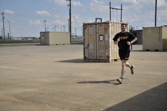 Private 2 Kendall Revis, 1st Battalion, 187th Infantry Regiment, 3rd Brigade Combat Team, 101st Airborne Division (Air Assault), participated in the 3-by-3-by-12 Bulldog Endurathon, April 6, which included a 3-mile run, every three hours for 12...