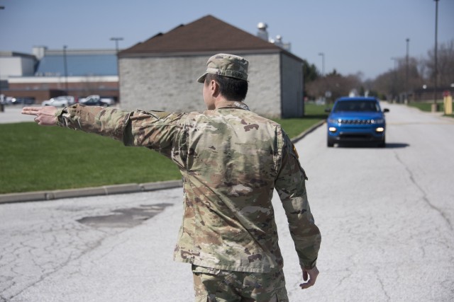Indiana Guard supports first state drive-thru testing site