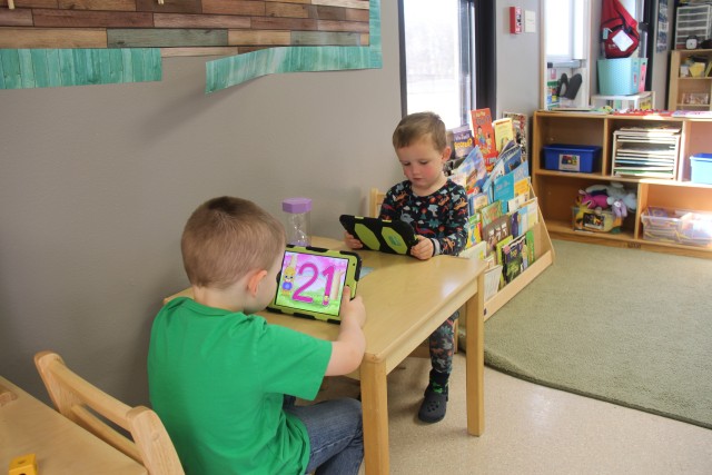 Students at the Child Development Center (CDC) play during free time March 17, 2020, at Fort McCoy, Wis. The CDC is Department of Defense certified and nationally accredited. (U.S. Army photo by Aimee Malone, Public Affairs Office, Fort McCoy, Wis.)